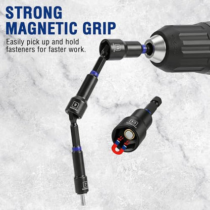 WORKPRO 98-Piece Magnetic Nut Driver Set, Impact Driver Bits, Metric & SAE - size: 98PCS Magnetic Nut Driver Set