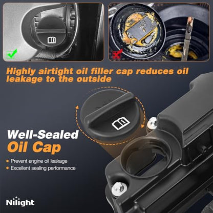 Nilight Engine Valve Cover with Gasket, Replace# 25198498 55573746 264968 - size: for Cadillac ELR 2014-2016 & Buick Chevrolet