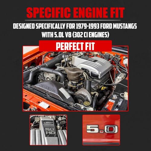 Exhaust Headers Direct Bolt-On Replacement Fits 1979-1993 Ford Mustang 5.0L - size: Fox Body 5.0L Polished Stainless Shorty Headers