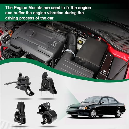SCITOO Engine Motor Transmission Mount Set for Toyota for Corolla 1998-2002