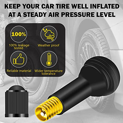 Tire Valve Stems Rubber Black Rubber Snap-in Valves,Tubeless Valve Stems Suit for 0.453 inch Rim Holes on Standard Vehicle Tires (52pcs（TR412-22pcs、TR413-20pcs、TR414-10pcs）) - size: 52pcs（TR412-22pcs、TR413-20pcs、TR414-10pcs）