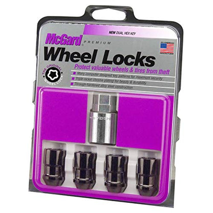 McGard 24026 Black Cone Seat Wheel Locks (M12 x 1.5 Thread Size) - Set of 4 - color: Black