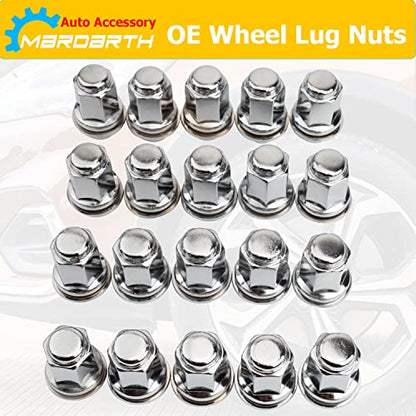 14x1.5mm OEM Style Factory 1.85 Inch 7/8 22mm Hex Mag Washer Lug Nuts,20PCS - color: Chrome, size: M14x1.5