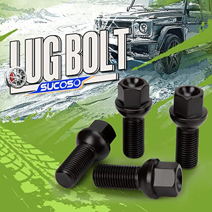 M14x1.5 OEM Lug Bolts, 20PCS 28mm Shank Length Ball Seat Wheel Lug Bolts - size: Ball Seat