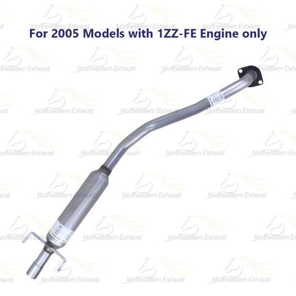 Exhaust Resonator Pipe Compatible with Toyota Corolla 2005-2008 1.8L | Stainless Steel | Northeastern Exhaust | Includes Gasket Clamp Hangers Bolt Kit | Direct-Fit Replacement