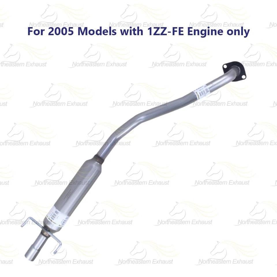 Exhaust Resonator Compatible with Toyota Corolla 2005-2008 1.8L | Stainless Steel | Northeastern Exhaust | Includes Gasket Clamp Hangers Bolt Kit | Direct-Fit Replacement