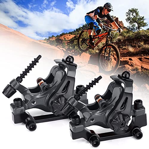 TOBWOLF Mechanical Disc Brake Set, Dual Piston Calipers with 160mm Rotors - color: Mechanical Disc Brake Set - Dual Piston （Black）