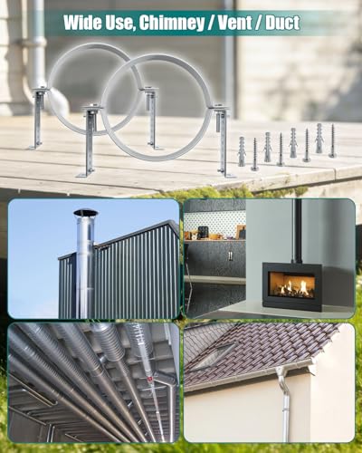 10 Inch Adjustable Chimney Pipe Strap Clamp Bracket