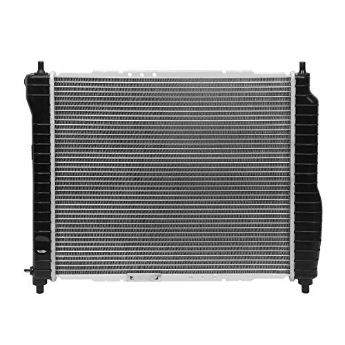DNA Motoring OE Style 1-Row Radiator, 18” Aluminum Core Engine Coolant Assembly W/O TOC EOC, Compatible with 04-08 Chevy Aveo, Pontiac G3, Suzuki Swift, CU2774 42438331, OEM-RA-2774