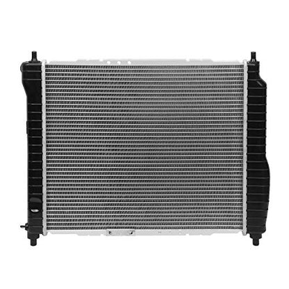 DNA Motoring OE Style 1-Row Radiator, 18” Aluminum Core Engine Coolant Assembly W/O TOC EOC, Compatible with 04-08 Chevy Aveo, Pontiac G3, Suzuki Swift, CU2774 42438331, OEM-RA-2774