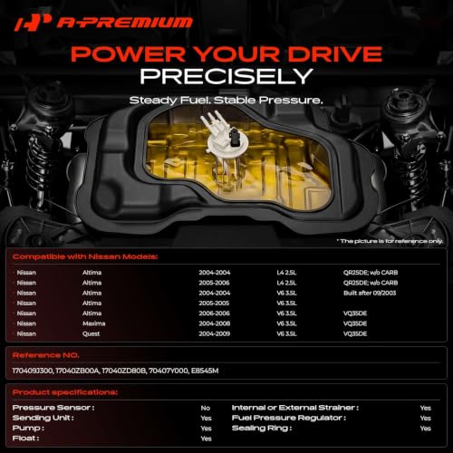 A-Premium Electric Fuel Pump Module Assembly Compatible with Nissan