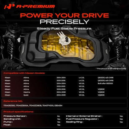 A-Premium Electric Fuel Pump Module Assembly Compatible with Nissan