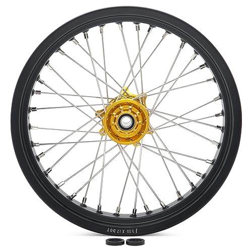 TOFR CNC 17"x3.5" Spoke Front Wheel Rim Hub for Sur ron Ultra Bee Gold - color: Gold, size: 17" Front N/A Rear