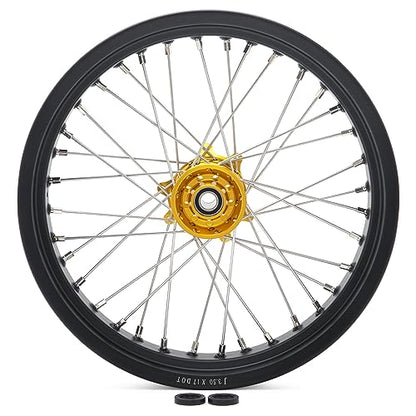 TOFR CNC 17"x3.5" Spoke Front Wheel Rim Hub for Sur ron Ultra Bee Gold - color: Gold, size: 17" Front N/A Rear