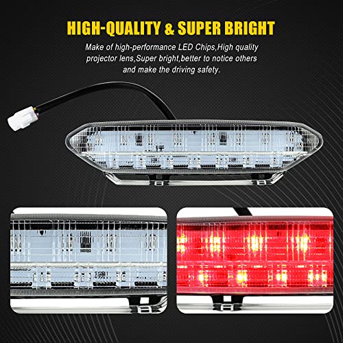 LED Tail Light Brake Rear Light for ATV 2006-2009 Yamaha YFZ450 (Clear)