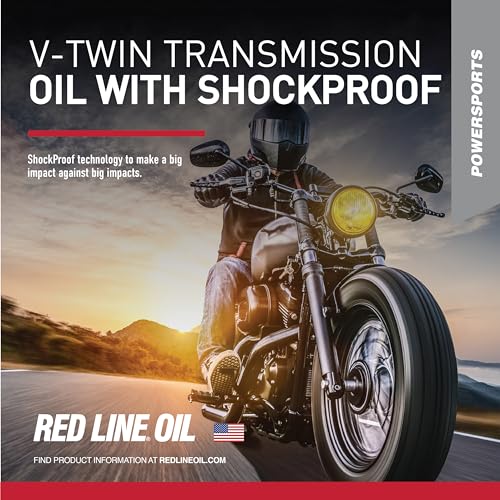 Red Line 42804 Full Synthetic Gear Oil, V-Twin Transmission Oil with Shockproof - 1 Quart - size: 1 Pack