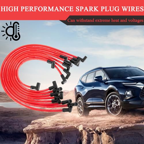 HOOTO High Performance 10.5mm Spark Plug Wires Set Fit for HEI BBC SBC 350 454 383 Electronic