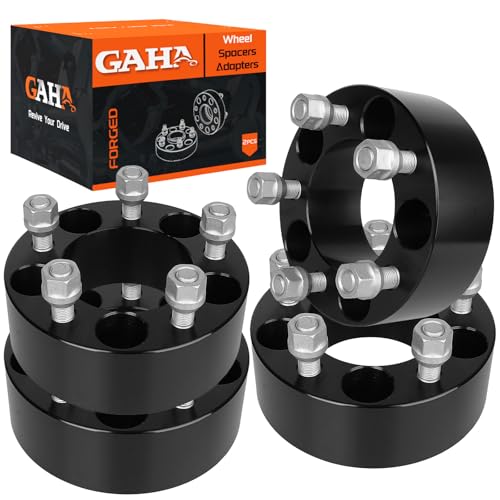 GAHA Wheel Spacers 2inch 5x4.5 Compatible for Jeep Wrangler YJ TJ Grand Cherokee Wagoneer, for Ford Explorer Flex Edge Mustang Crown Victoria, for Dodge 82.5mm 1/2" x20 5x114.3 Forged Adapters 4PCS - color: 5x114.3-82.5mm-4PCS