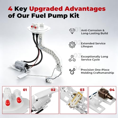 25060-4S426 Fuel Pump and Sending Unit Assembly replacement for Nissan Frontier 3.3L 1999-2004,Xterra 2.4L/3.3L 2000-2004 In-Tank Electric Fuel Pump Module 25060-17041