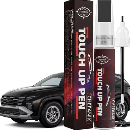 Phantom Black(S3B) Touch Up Paint Pen for Hyundai 2-in-1 Brush & Pen Repair - color: Phantom Black(S3B)