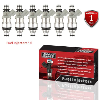 Set of 6 Fuel Injectors FJ180 23250-62030 Replacement - size: FJ180