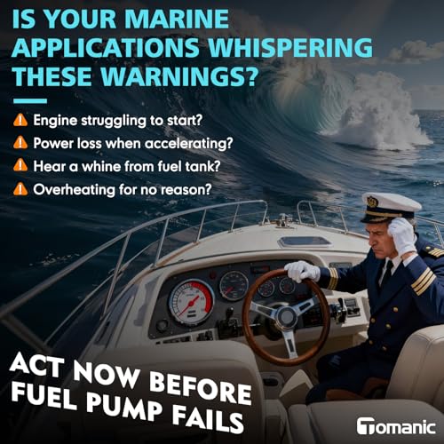 P4389 Universal Marine Fuel Pump - High Pressure Replacement for Gas & Diesel Boat Engines - Solves Stalling & Power Loss - Replaces 818383T, SP8109 - size: P4389