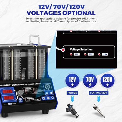 MR CARTOOL Fuel Injector Cleaner Machine for GDI/EFI/FSI Injector Testing - size: GDI V209