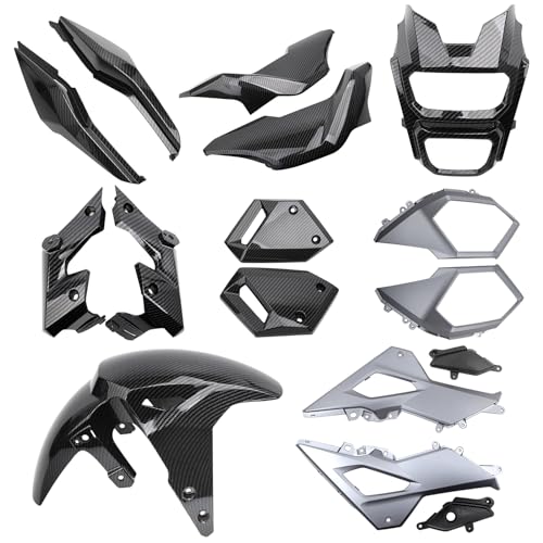 Mokuo Motorcycle Carbon Fibre Fairing Kit in ABS Material Compatible with Honda Grom Msx 125 SF 2017-2020 - style: Carbon Fibre