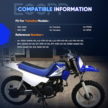 ECCPP 60cc Cylinder Piston Top End Rebuild Kit 1981-2009 for Yamaha PW50 - size: 60CC-93310-210M0-00