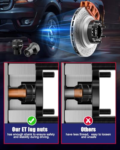 6x5.5 Hubcentric Wheel Spacers for 1995-2023 Tacoma 1989-2024 4Runner with ET Lug Nuts, 1.5 inch 6x139.7 Forged Spacer with 12x1.5 Studs & 106mm Hub Bore Tundra FJ Cruise Fortuner Sequoia GX460 GX470 - size: 1.5 Inch