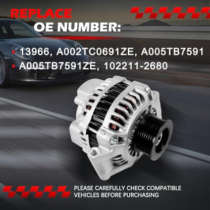 13966 New Alternator Fit for 2002-2006 Honda CR-V L4 2.4L - size: 13966