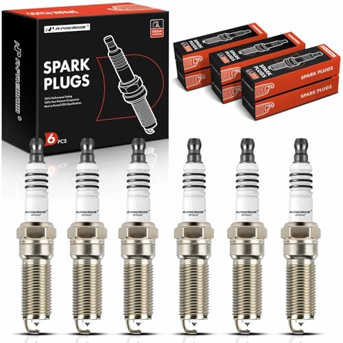 A-Premium Iridium Platinum Spark Plugs Pack of 6, Fine Wire, V6 Engine - style: Pack of 6