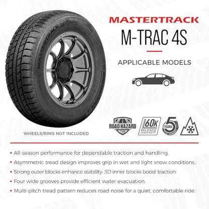 4 Sets Mastertrack M-TRAC 4S Passenger 205/55R16 91V 3PMSF Touring Tires - size: 205/55R16