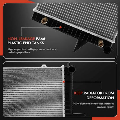 A-Premium Engine Coolant Radiator Assembly with Transmission Oil Cooler