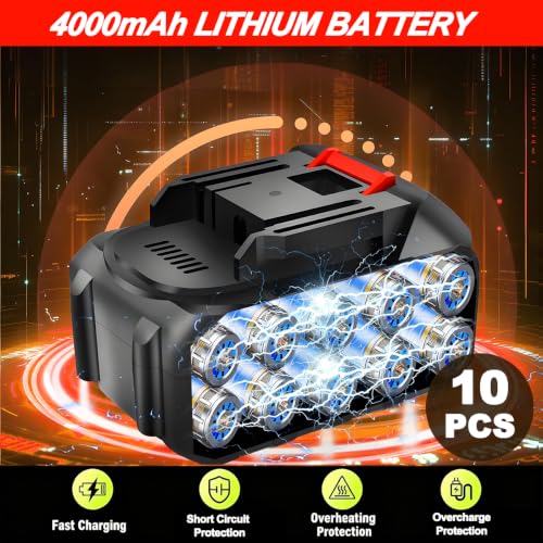Karramlili 21V Brushless Impact Wrench 650Nm – 1/2" Cordless Impact Gun with 2x 4000mAh Batteries, Variable Speed 0-3000 RPM, 2-in-1 Impact Wrench & Drill, LED Light, Heavy Duty for Truck & Automotive