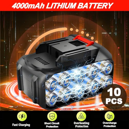 Karramlili 21V Brushless Impact Wrench 650Nm – 1/2" Cordless Impact Gun with 2x 4000mAh Batteries, Variable Speed 0-3000 RPM, 2-in-1 Impact Wrench & Drill, LED Light, Heavy Duty for Truck & Automotive