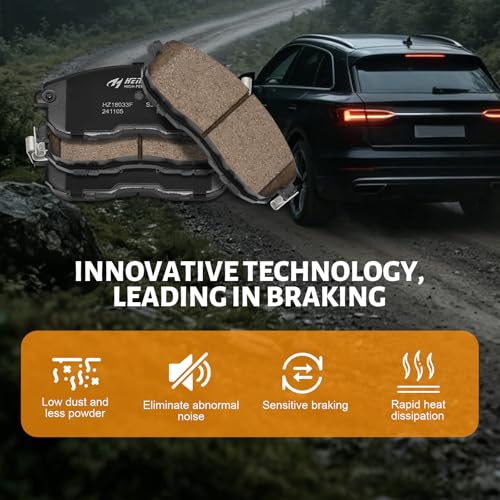 Ceramic Front Brake Pads Set Compatible with Nissan Altima/Cube/Juke/Sentra/Maxima/Versa/ 350Z,For INFINITI G35/ I35/ I30,For 2009-2014 Suzuki SX4/2012 SX4 Crossover (D815) - color: HZ815