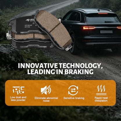 Ceramic Front Brake Pads Set Compatible with Nissan Altima/Cube/Juke/Sentra/Maxima/Versa/ 350Z,For INFINITI G35/ I35/ I30,For 2009-2014 Suzuki SX4/2012 SX4 Crossover (D815) - color: HZ815