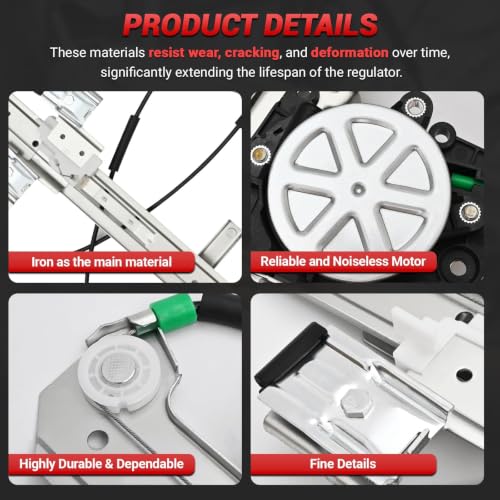 PZ 748-229 Rear Right Passenger Side Power Window Regulator with Motor Assembly Replacement for 2000-2006 Chevrolet Tahoe, GMC Yukon, Cadillac Escalade - style: 748-229