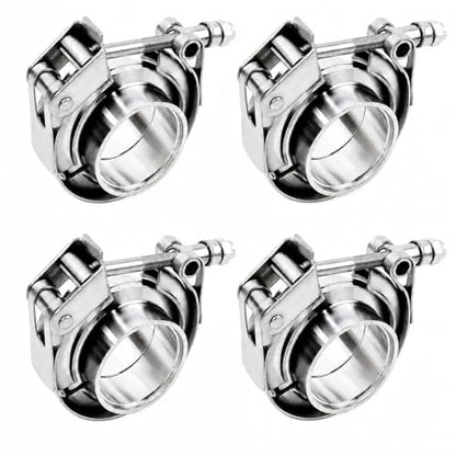 ROADFORMER 2 inch V Band Clamp with Flanges, Quick Release, 4 Pack - size: 2 inch