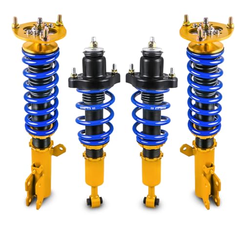 MOSTPLUS Front and Rear Coilover Height Adjustable Struts Compatible with 2008-2016 Mitsubishi Lancer Ralliart CY2A CZ4A Suspensions Coil Spring Shocks(Set of 4) - size: 2008-2016 Mitsubishi Lancer