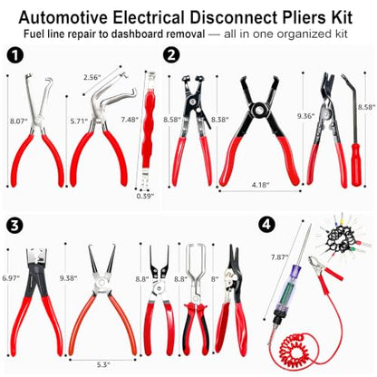 15PCS Automotive Electrical Disconnect Pliers Kit