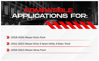 R1 Concepts Front Brake Kit Fits 2018-2022 Nissan Kicks - size: 1EB.67042.42| 10.2" Front