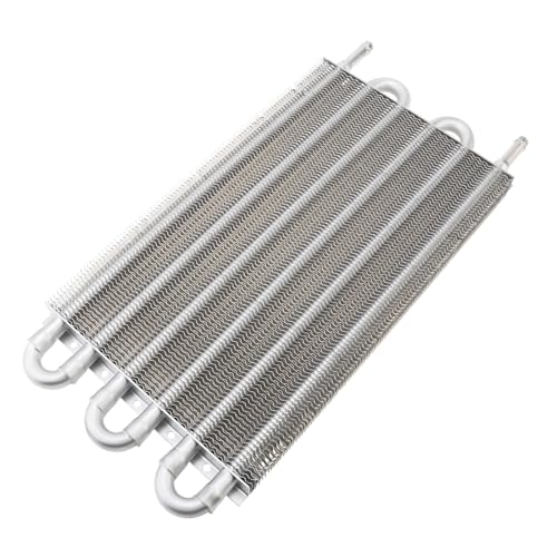5/16" Transmission Oil Cooler Kit, Universal Aluminium alloy 6 Pass Tube and Fin Oil Cooler Kit with Hose Mounting Kit
