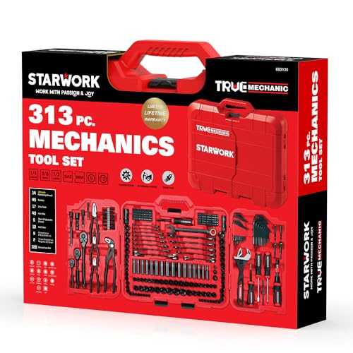 STARWORK TRUE MECHANIC™ 313-Piece Mechanics Tool Set and Socket Set