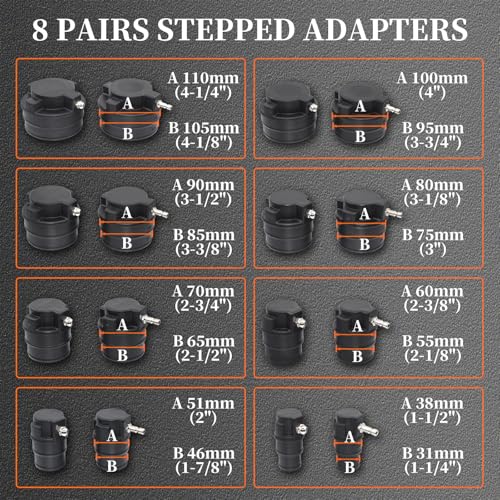 19PCS Turbo System Leakage Tester Kit, Turbo Boost Leak Tester - size: 19pcs