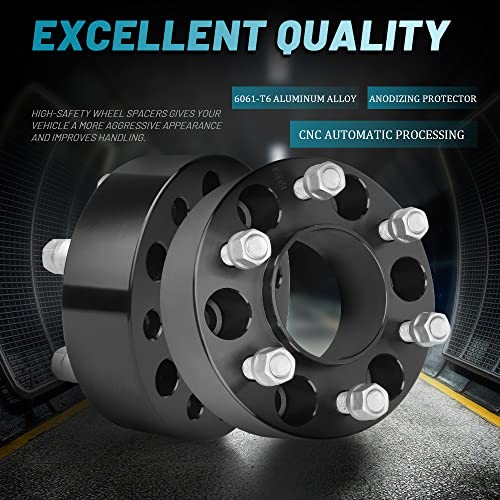 IRONTEK 2in Hubcentric 6x135mm Wheel Spacers (87.1mm Hub Bore, 14x1.5 Studs) 6x135mm to 6x135mm Wheel Spacers Adapter for Ford 15-22 F-150/Expedition, for Lincoln 15-22 Navigator 4PCS - size: 2in|6x135|4PCS