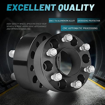 IRONTEK 2in Hubcentric 6x135mm Wheel Spacers (87.1mm Hub Bore, 14x1.5 Studs) 6x135mm to 6x135mm Wheel Spacers Adapter for Ford 15-22 F-150/Expedition, for Lincoln 15-22 Navigator 4PCS - size: 2in|6x135|4PCS