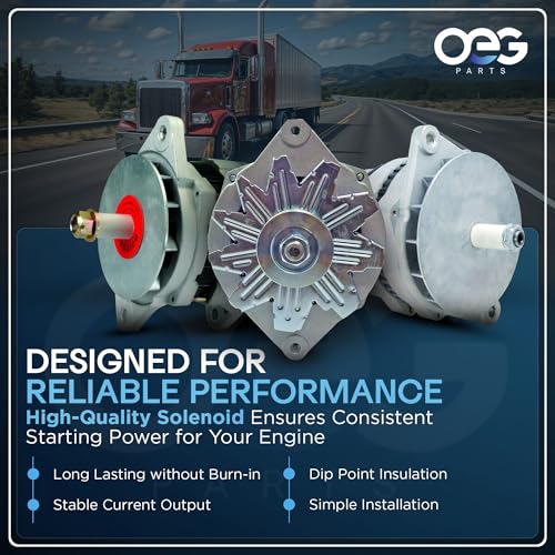 OEG Parts New Alternator Compatible With Volvo 35SI 1997-2008 Improved Design Cat Cummins Mercedes 10459289 10459449 10459608 10459611 10459614 19011176 19011187 19011202, ADR0309, ADR0332, 40012191