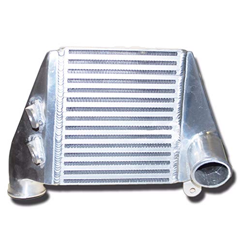 Intercooler, 13.50" x 8.25" x 5.125" Aluminum Intercooler Kit, 2" O.D Inlet One Side Mount Turbo Upgrade Intercooler Silver - size: 13.50" x 8.25" x 5.125"